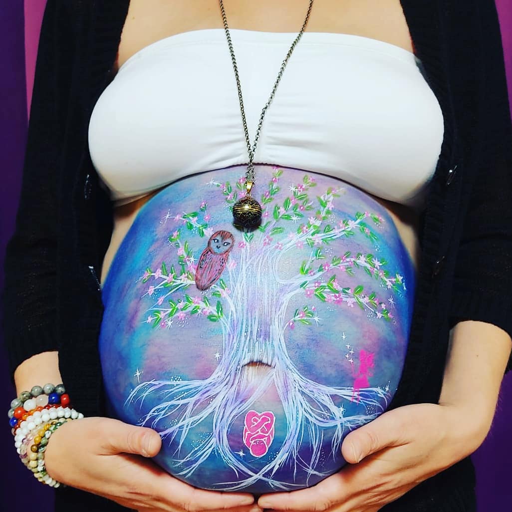 photo belly painting